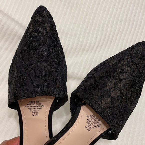 H&M Shoes - Beautiful Black Lace Flat Slides/Mules by H&M